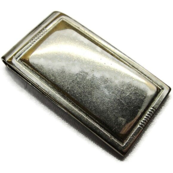Classic Plain Silver Tone Metal Wear Money Clip Stainless Wallet CC Cash Holder - Picture 1 of 7
